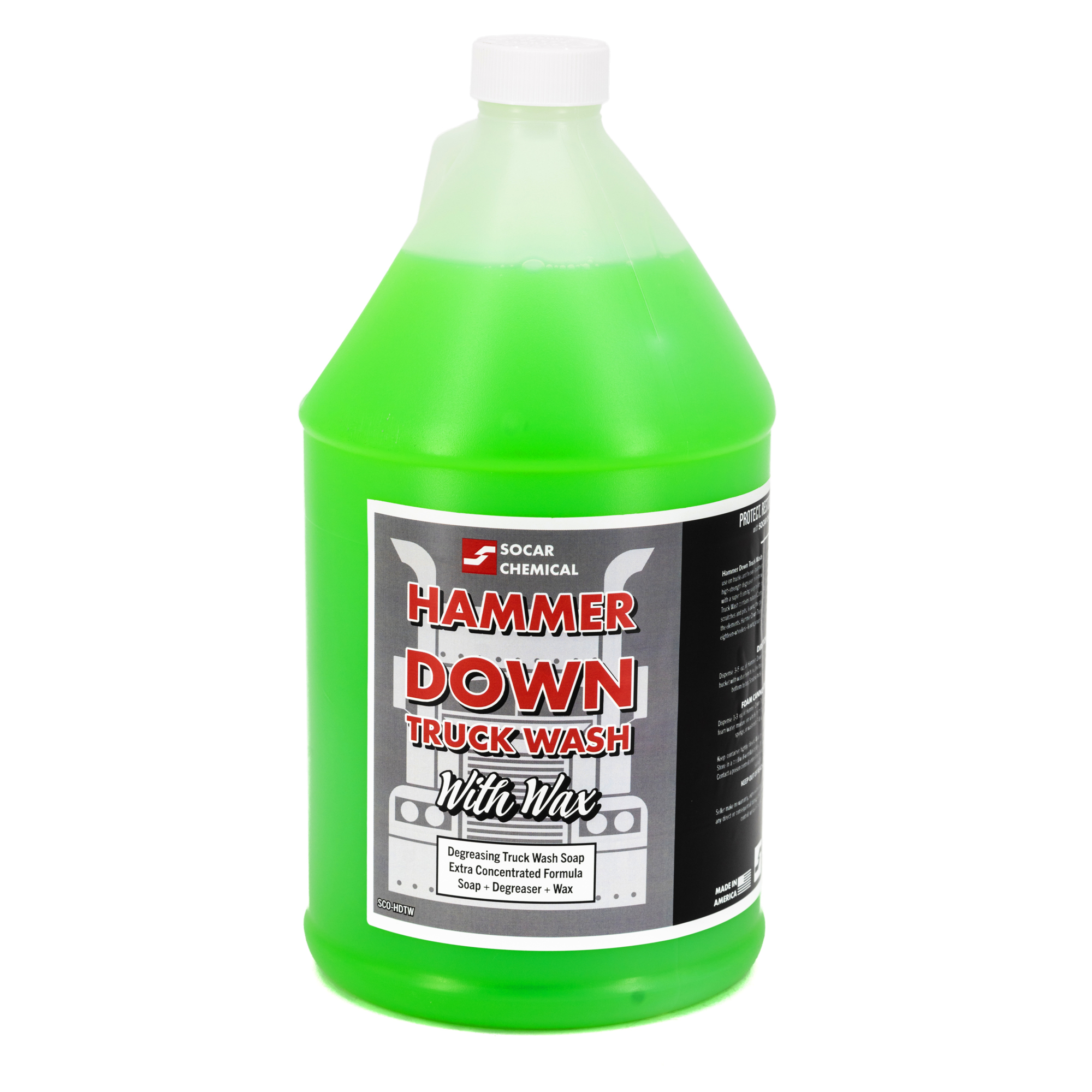 SOCAR Hammer Down Truck Wash with Wax - 1 Gal., Concentrated Formula, Model# SCO-HDTW-1